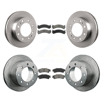 Disc Brake Rotors And Semi-Metallic Pads Front Rear Kit For 2001 GMC Sierra 3500