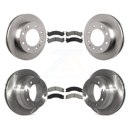 Disc Brake Rotor Semi-Metallic Pad Front Rear Kit For Chevrolet Express 4500 GMC