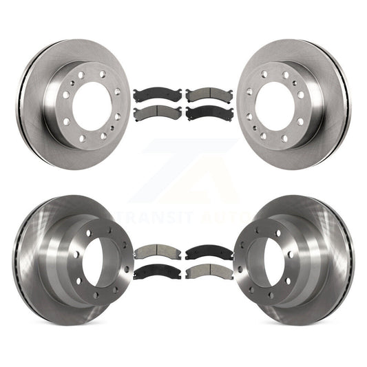 Disc Brake Rotor Semi-Metallic Pad Front Rear Kit For Chevrolet Express 4500 GMC