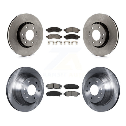 Brake Rotor Semi-Metallic Pad Front Rear Kit For Chevrolet Trailblazer GMC Envoy