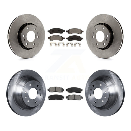 Brake Rotor Semi-Metallic Pad Front Rear Kit For Chevrolet Trailblazer GMC Envoy
