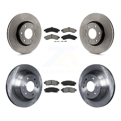 Brake Rotor Semi-Metallic Pad Front Rear Kit For Chevrolet GMC Trailblazer Envoy