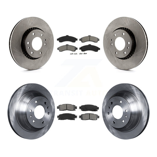 Brake Rotor Semi-Metallic Pad Front Rear Kit For Chevrolet GMC Trailblazer Envoy