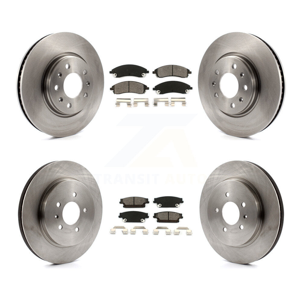 Brake Rotor And Semi-Metallic Pad Front Rear Kit For 2006-2007 Cadillac CTS Base