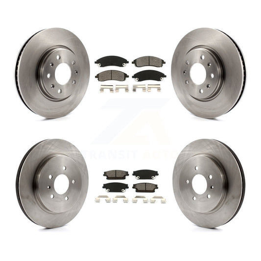 Brake Rotor And Semi-Metallic Pad Front Rear Kit For 2006-2007 Cadillac CTS Base