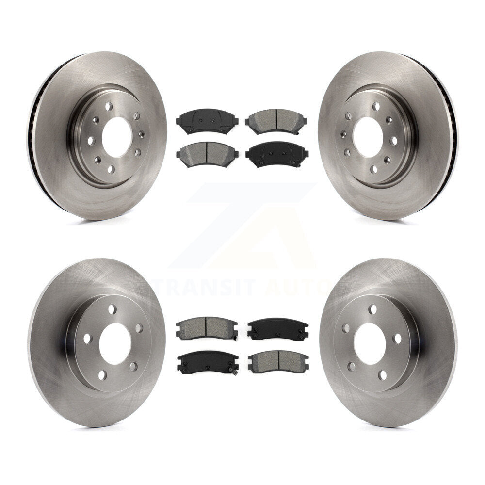 Disc Brake Rotors And Semi-Metallic Pads Front Rear Kit For Cadillac Seville