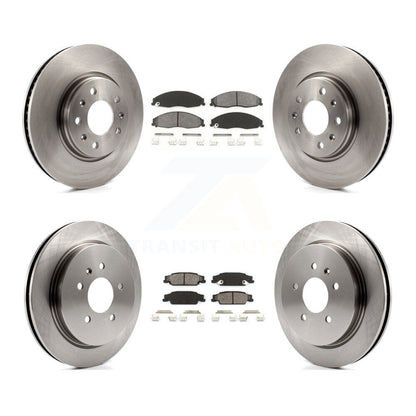 Disc Brake Rotors And Semi-Metallic Pads Front Rear Kit For Cadillac CTS