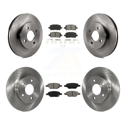 Disc Brake Rotors And Semi-Metallic Pads Front Rear Kit For Pontiac G5 Pursuit