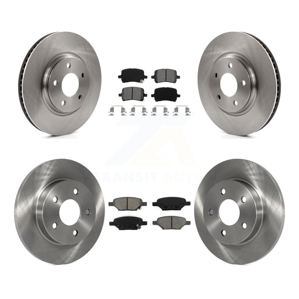 Brake Rotor Semi-Metallic Pad Front Rear Kit For Chevrolet Pontiac Cobalt G5 Ion