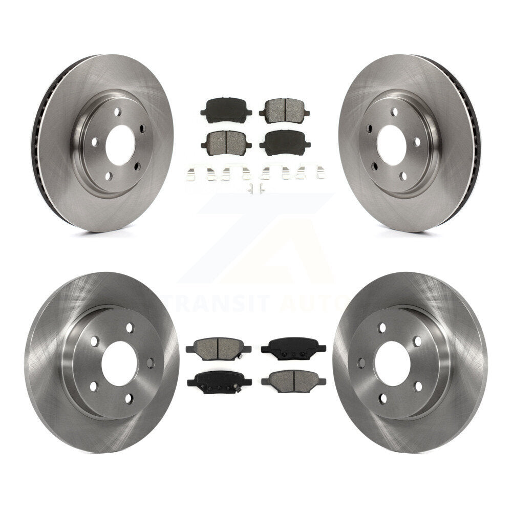 Brake Rotors Semi-Metallic Pad Front Rear Kit For Chevrolet Malibu Pontiac G6 G5