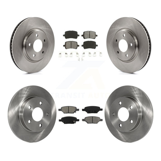 Brake Rotors Semi-Metallic Pad Front Rear Kit For Chevrolet Malibu Pontiac G6 G5
