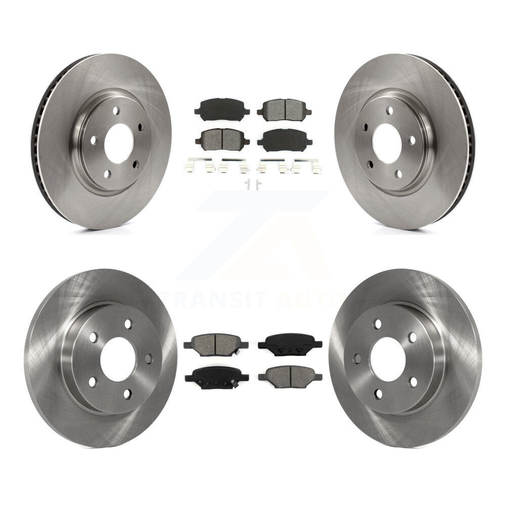 Disc Brake Rotors And Semi-Metallic Pads Front Rear Kit For Pontiac G5