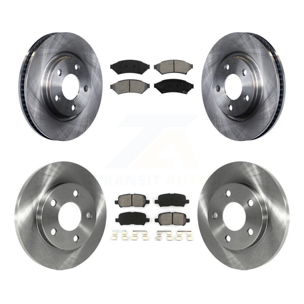 Brake Rotors & Semi-Metallic Pad Front Rear Kit For Buick LaCrosse Pontiac Grand