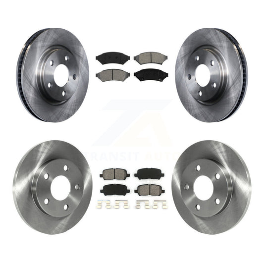 Brake Rotors & Semi-Metallic Pad Front Rear Kit For Buick LaCrosse Pontiac Grand