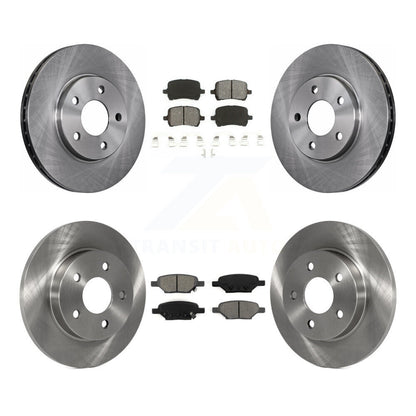 Brake Rotor And Semi-Metallic Pad Front Rear Kit For Chevrolet Malibu Pontiac G6