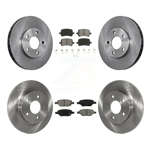 Brake Rotor And Semi-Metallic Pad Front Rear Kit For Chevrolet Malibu Pontiac G6