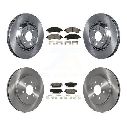 Disc Brake Rotors And Semi-Metallic Pads Front Rear Kit For Cadillac SRX