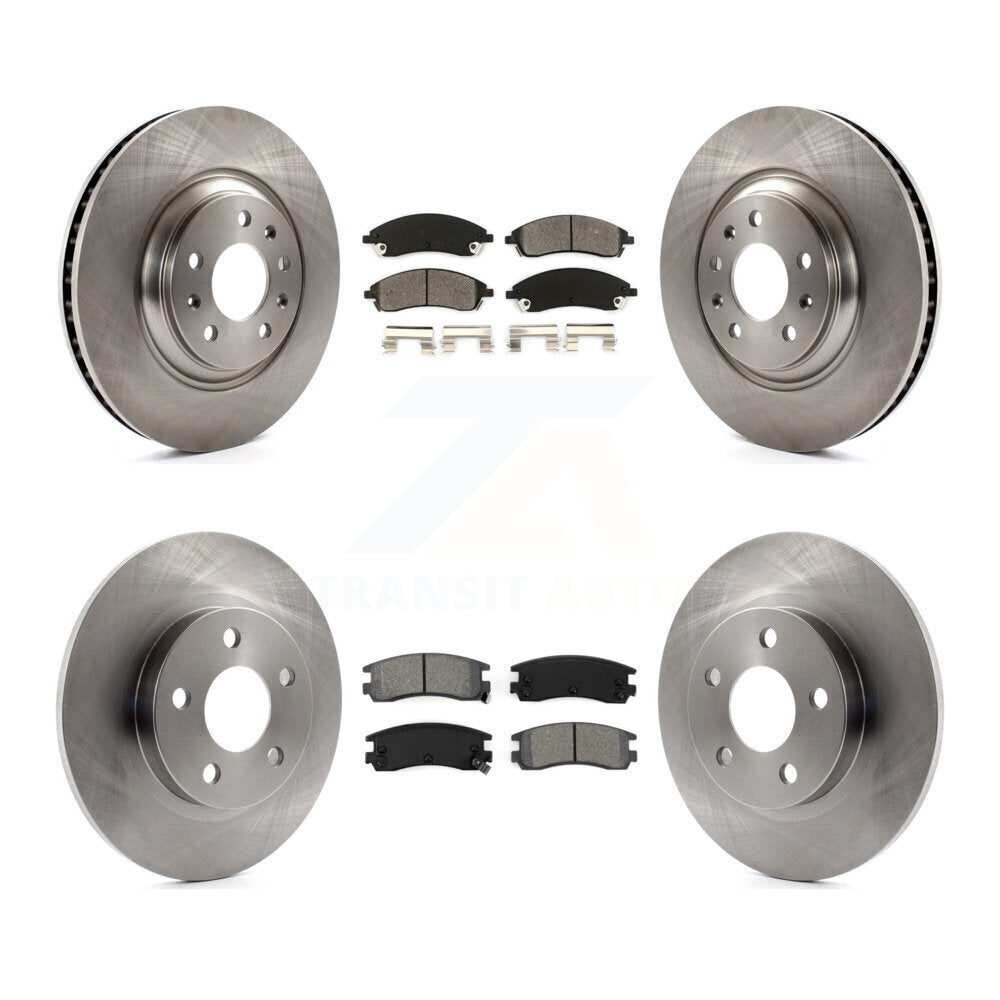 Brake Rotor And Semi-Metallic Pad Front Rear Kit For 2004 Pontiac Bonneville GXP