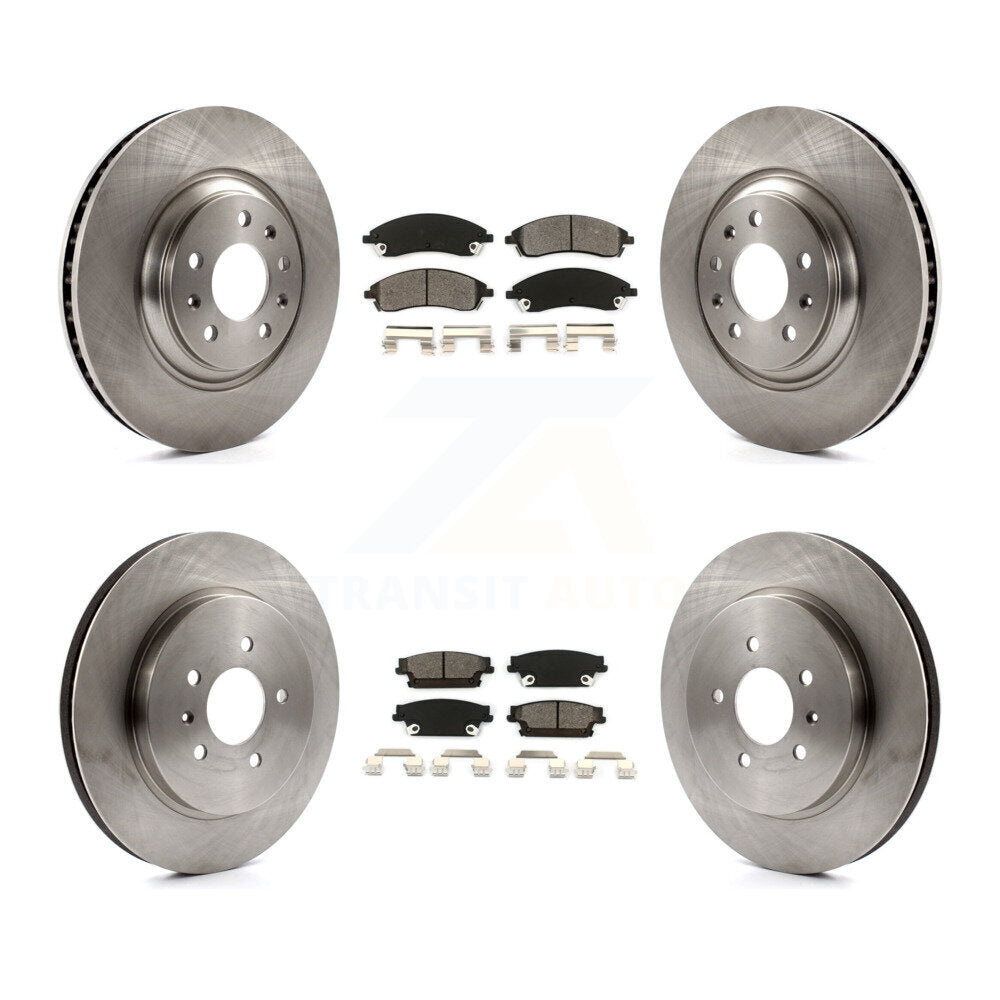 Brake Rotor And Semi-Metallic Pad Front Rear Kit For 2006-2007 Cadillac CTS Base
