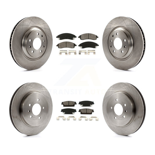 Brake Rotor And Semi-Metallic Pad Front Rear Kit For 2006-2007 Cadillac CTS Base