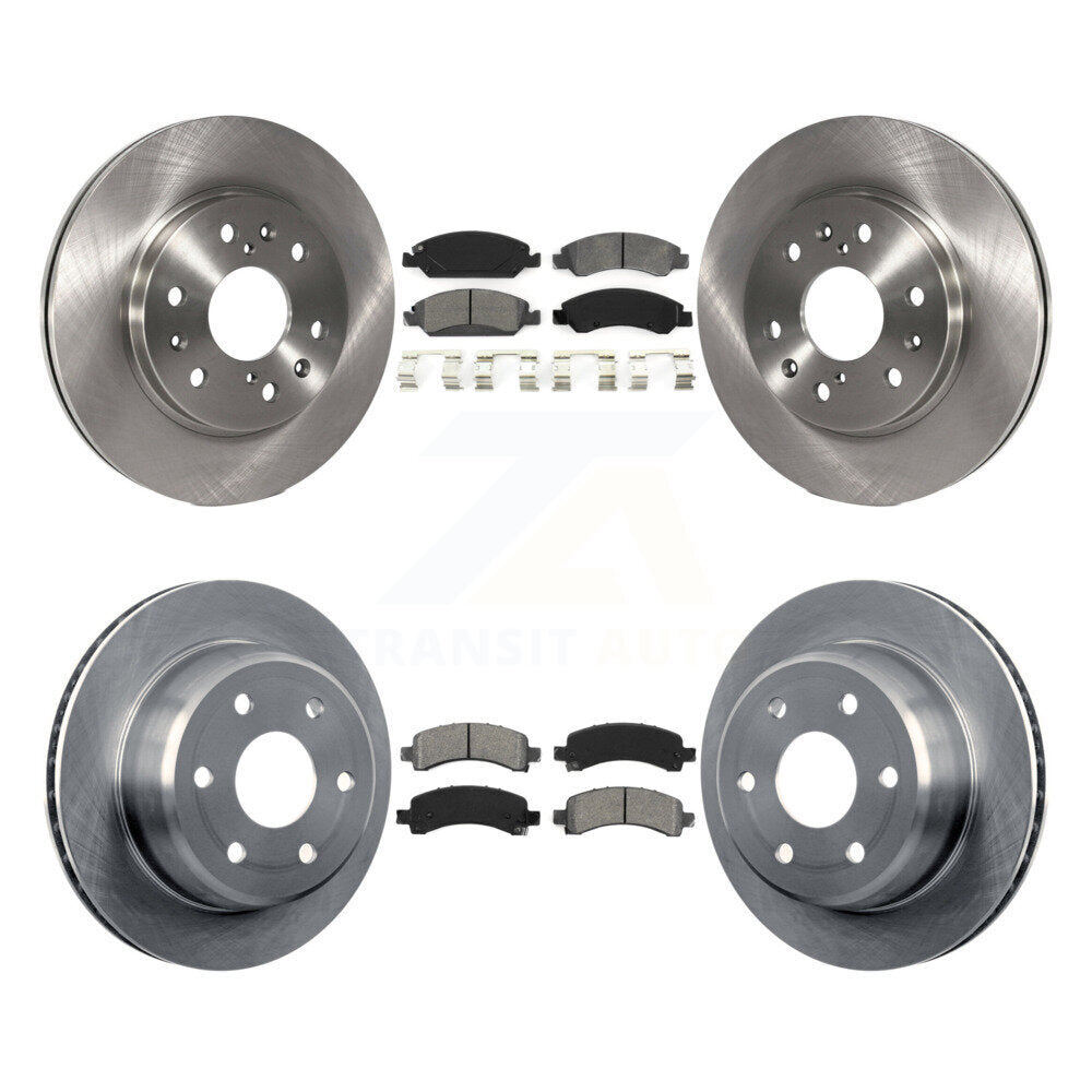 Disc Brake Rotor Semi-Metallic Pad Front Rear Kit For Chevrolet Express 1500 GMC