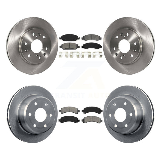 Disc Brake Rotor Semi-Metallic Pad Front Rear Kit For Chevrolet Express 1500 GMC