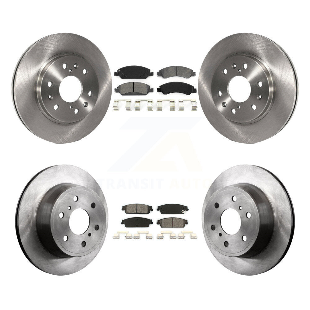 Brake Rotor Semi-Metallic Pad Front Rear Kit For Chevrolet GMC Sierra 1500 Tahoe