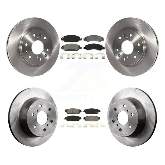 Brake Rotor Semi-Metallic Pad Front Rear Kit For Chevrolet GMC Sierra 1500 Tahoe