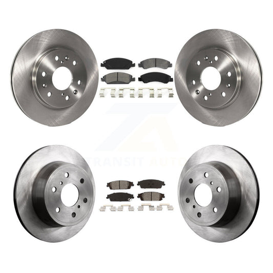 Brake Rotor Semi-Metallic Pad Front Rear Kit For GMC Sierra 1500 Chevrolet Tahoe