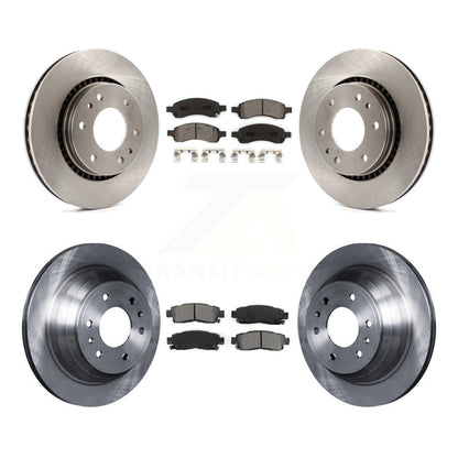 Brake Rotor Semi-Metallic Pad Front Rear Kit For Chevrolet Trailblazer GMC Envoy