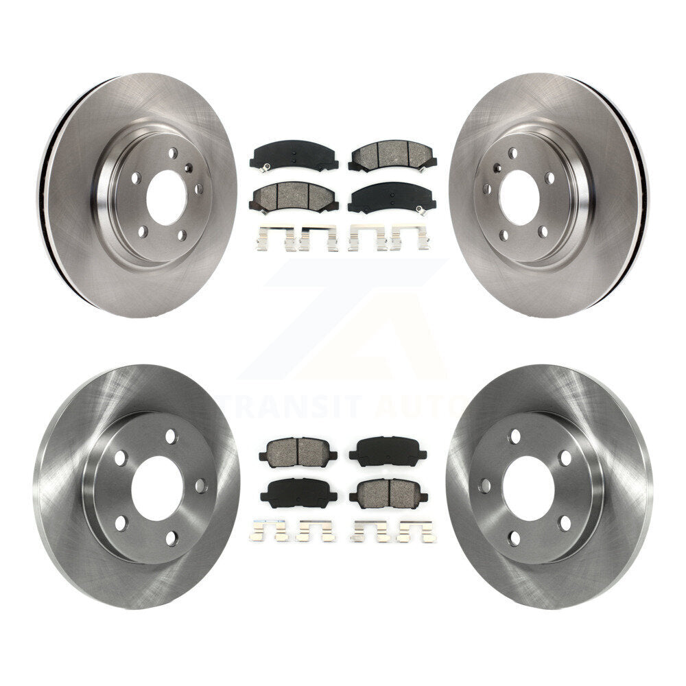 Disc Brake Rotor & Semi-Metallic Pad Front Rear Kit For Chevrolet Impala Limited