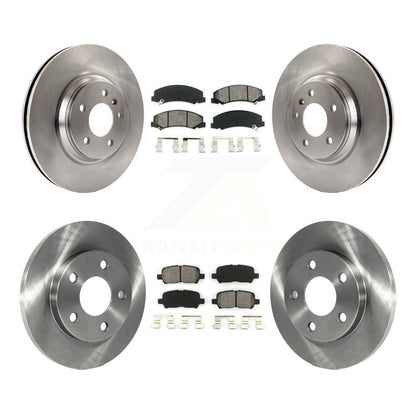 Disc Brake Rotor & Semi-Metallic Pad Front Rear Kit For Chevrolet Impala Limited