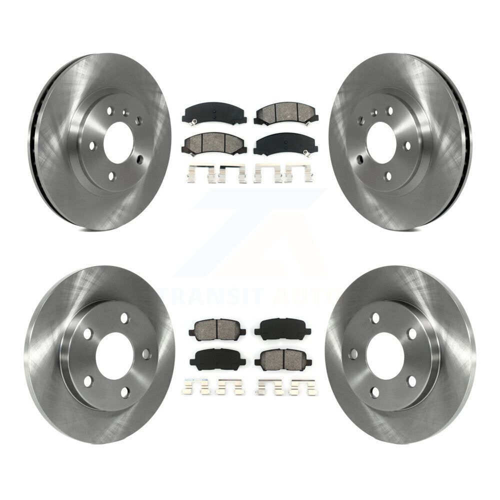 Disc Brake Rotor & Semi-Metallic Pad Front Rear Kit For Chevrolet Impala Limited