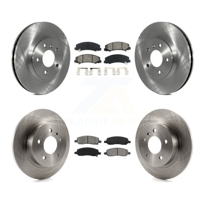Disc Brake Rotors And Semi-Metallic Pads Front Rear Kit For Buick Lucerne