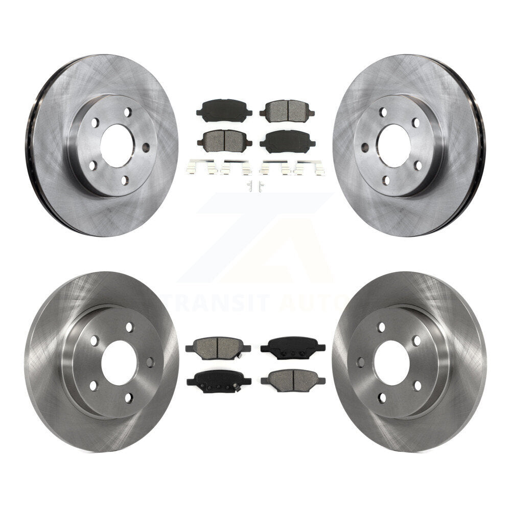 Disc Brake Rotors And Semi-Metallic Pads Front Rear Kit For Pontiac G5