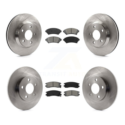 Brake Rotor And Semi-Metallic Pad Front Rear Kit For Cadillac DeVille Buick Park