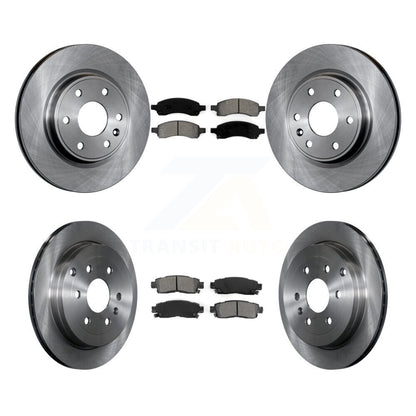 Brake Rotor Semi-Metallic Pad Front Rear Kit For GMC Acadia Buick Enclave Saturn