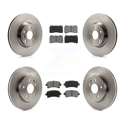 Disc Brake Rotors And Semi-Metallic Pads Front Rear Kit For Cadillac XTS