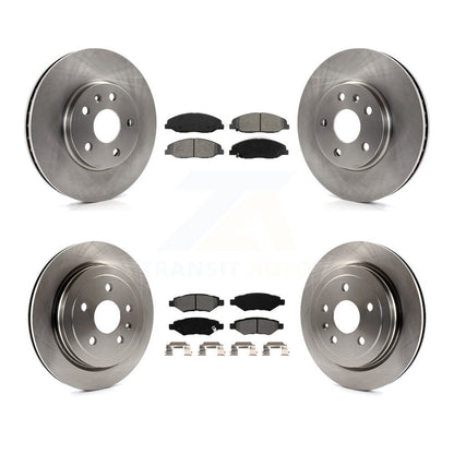 Disc Brake Rotors And Semi-Metallic Pads Front Rear Kit For Cadillac CTS
