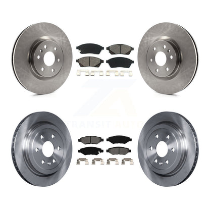 Disc Brake Rotor And Semi-Metallic Pad Front Rear Kit For Cadillac SRX Saab 9-4X
