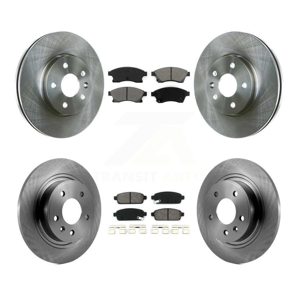 Disc Brake Rotors And Semi-Metallic Pads Front Rear Kit For Chevrolet Cruze