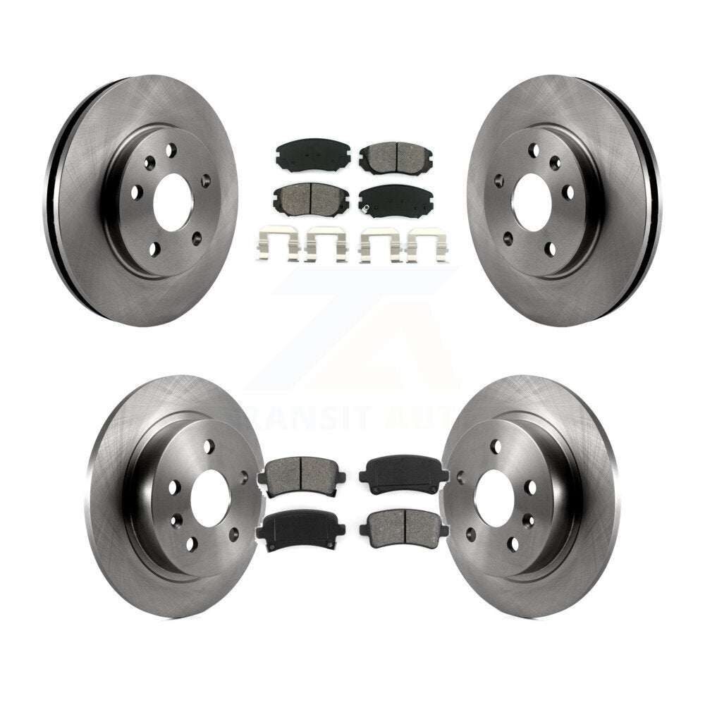 Disc Brake Rotor & Semi-Metallic Pad Front Rear Kit For Chevrolet Malibu Limited