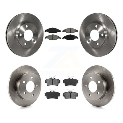 Disc Brake Rotors And Semi-Metallic Pads Front Rear Kit For Ford Mustang