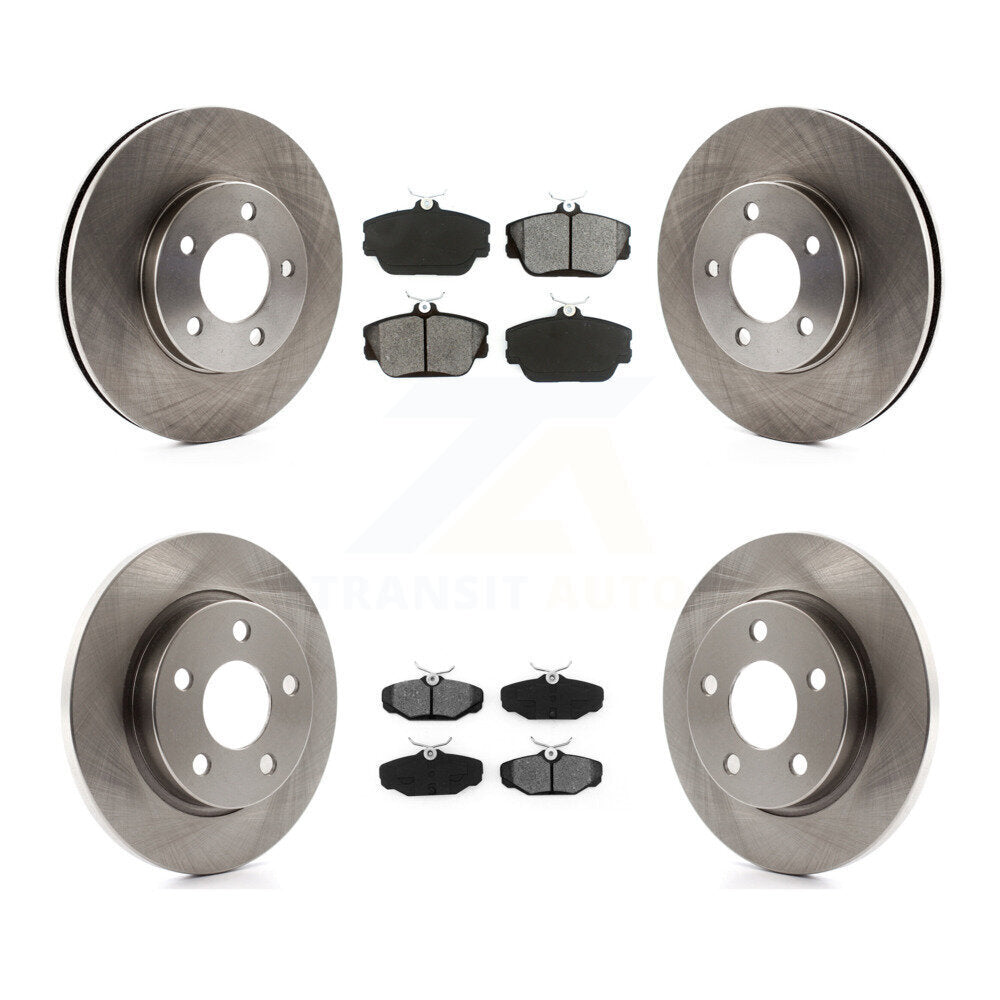 Disc Brake Rotors Semi-Metallic Pad Front Rear Kit For 1994-1995 Ford Taurus SHO