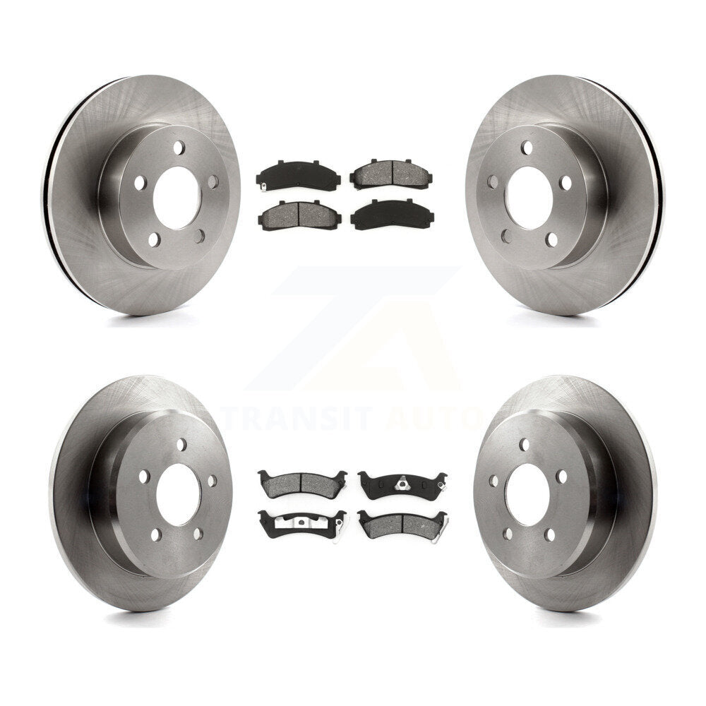 Brake Rotors Semi-Metallic Pad Front Rear Kit For 01 Ford Explorer From 02