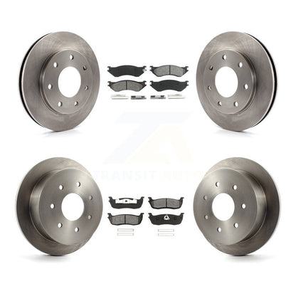 Disc Brake Rotors & Semi-Metallic Pad Front Rear Kit For Ford F-150 F-250 HD 4WD