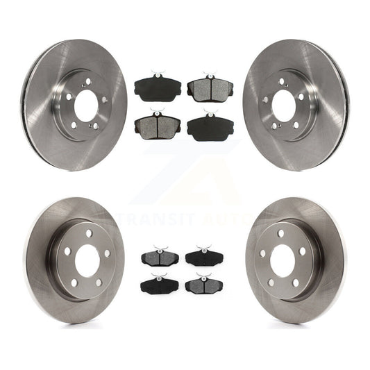 Brake Rotor Semi-Metallic Pad Front Rear Kit For Ford Taurus Lincoln Continental