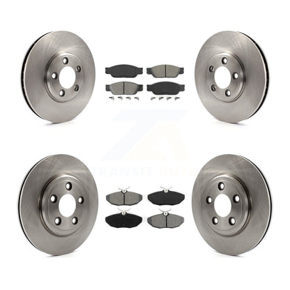 Brake Rotor And Semi-Metallic Pad Front Rear Kit For Ford Thunderbird Lincoln LS