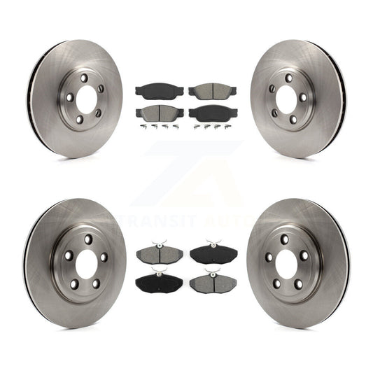 Brake Rotor And Semi-Metallic Pad Front Rear Kit For Ford Thunderbird Lincoln LS