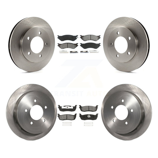 Brake Rotor And Semi-Metallic Pad Front Rear Kit For Ford Expedition Lincoln 4WD